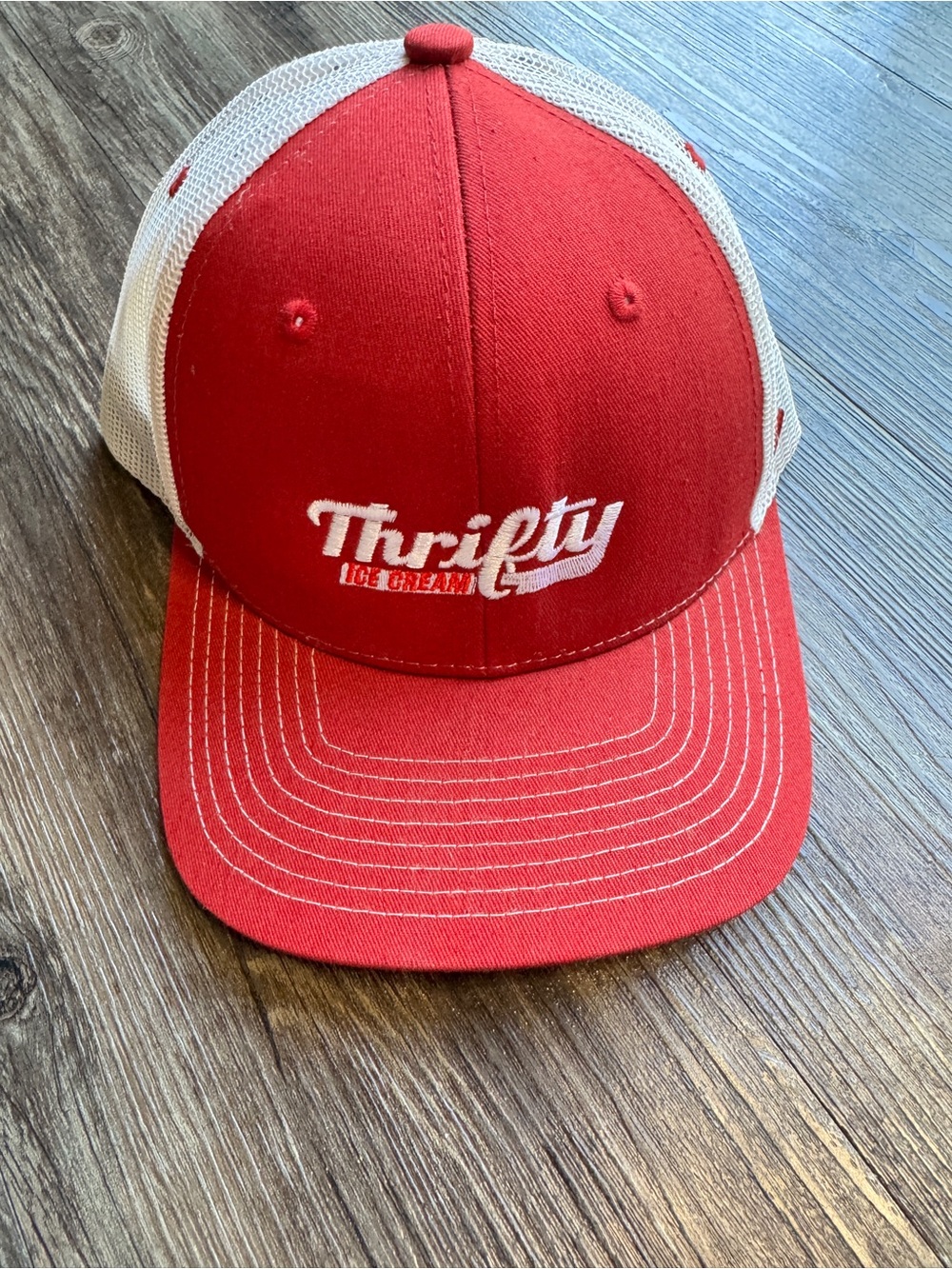 Zephyr thrifty ice cream red & White Mesh Trucker Hat